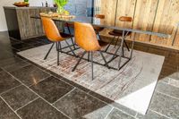 Louis De Poortere Griff Copperfield Tapis - 140 x 200 cm - Bas velours - Lavable - PET recyclé - Marron