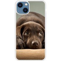 Apple Bedrukt siliconen hoesje compatibel met iPhone 13 Chiot marron
