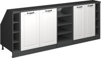 Vicco R-Line Keukenkast voor schuine wand – 210 cm Set van 5 kastrompen 60 cm diepte Wit Landhuis