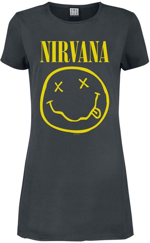 Nirvana Amplified Collection - Logo Mini-jurk actraciet Katoen -