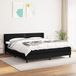 vidaXL Boxspring met matras stof zwart 180x200 cm