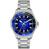 Bulova 98B471 Heren Polshorloge Automatisch Staal Blauw Zilverkleurig