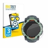 BROTECT Screenprotector 3 Stuks voor Garmin Instinct 3 AMOLED / Solar (45 mm) Transparant