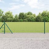 vidaXL Euro-hek met betonnen voetstuk 50 x 0,4 m PVC-Coated Staal Mesh