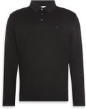 Calvin Klein Supima Lange Mouw Poloshirt Zwart M Man