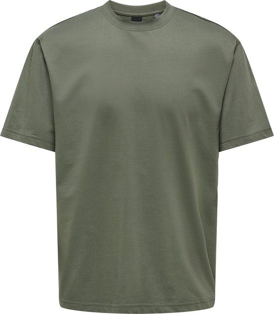 ONLY & SONS ONSFRED LIFE RLX SS TEE NOOS Men's T-shirt - Size XXL - Castor Gray