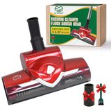 EZ Spares Vervangende turbo-borstelkop, universele stofzuigerborstel, compatibel met de meeste stofzuigers, Hoover, Eureka, Royal, Rainbow, Shop-Vac, cadeau voor Kerstmis, Nieuwjaar, feestelijk rood