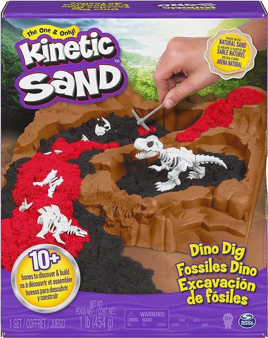 Kinetic Sand Dino Dig - Dino's opgraven - Graaf om jouw dino's te ontdekken!