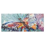 Homemania Muurfoto, motief: vlinders, voor woonkamer, slaapkamer, meerkleurig, 70 x 3 x 100 cm, HM20KNV70 x 100 – 53, polyester, hout