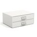 Bigso Box of Sweden Biały 2-piętrowy pojemnik z szufladami na dokumenty Birger, 33x22,5 cm