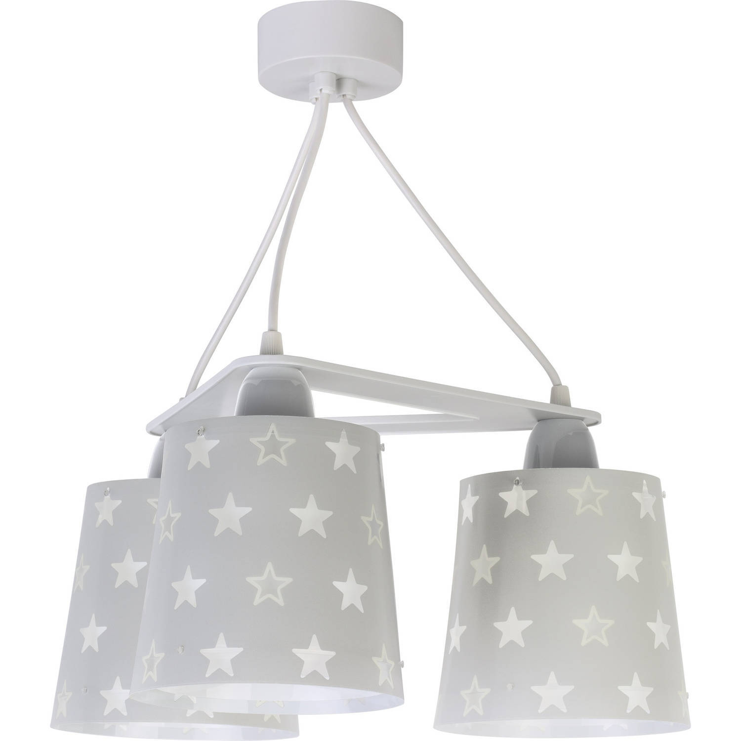 Dalber hanglampen Stars glow in the dark 20,5 cm grijs