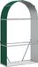 vidaXL Bois de chauffage 120x45x210 cm acier galvanisé vert