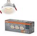 Osram Spot Set LED Einbaustrahler GU10 Press 4,5W Weiß, 400lm 2700K Warmweiß, CRI≥80, Stahl-Kunststoff, 3er-Set