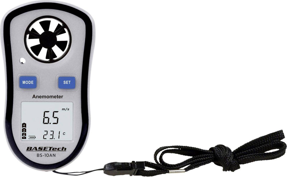 BASETECH BS-10AN Windmeter 0.1 tot 30 m/s Met temperatuurmeting