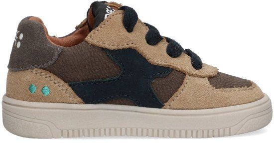 BunniesJR 225655-408 Jongens Lage Sneakers - Bruin - Leer - Veters
