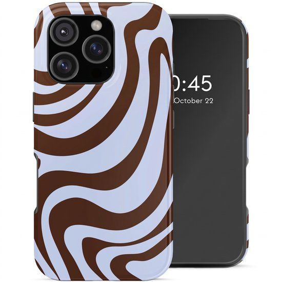 Selencia Hoesje - Geschikt voor Apple iPhone 17 Pro - Backcover - Dream Swirl Chocolate