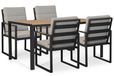Lifestyle Garden Furniture Lifestyle Alessio/Creta 160x90 cm dining tuinset 5-delig