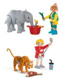 PLAYMOBIL Zoo Speelset 1, dierenverzorging in de dierentuin met tijger en bezoekers, speelse ontdekking van de dierenwereld met accessoires, voor kinderen vanaf 4 jaar, 210530