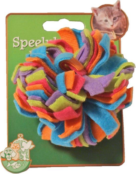Gebr. de Boon Kattenspeelgoed fleece pompoen multicolor