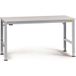 Manuflex LU4048.9006 Table de travail ESD UNIVERSAL Standard table de base avec plaque en mélamine, L x p x h = 1500 x 600 x 763-873 mm aluminium argenté