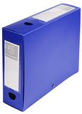 Exacompta - 59832E - A4 Blue Opaque Polypropylene File Box - 80mm Spine