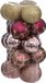 Atmosphera Kerstballen 30x - Champagne/Roze/Wit/Goud - 5 cm - Kunststof