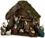 Merkloos / Sans marque Jja Showroom And Head Office Complete kerststal - 30 x 18 x 26 cm - met 11 kerstbeeldjes - kerstdecoratie stal