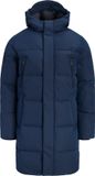JACK & JONES Becks long puffer - heren winterjas - blauw (sky captain)