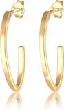 Elli Oorbellen ovaal geo basic trend 925 zilver verguld