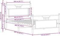 vidaXL Bedframe zonder matras, Sonoma eiken, 107 x 203 cm