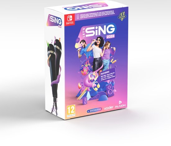 Let&#39;s Sing 2024 International Version + 2 Microphones - Nintendo Switch