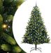 vidaXL Kunstkerstboom met scharnier 300 leds groen 240 cm pvc en pe