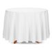 Partydeco Tafelkleed/Tafellaken Rond - Wit - 280 cm - Polyester - Bruiloft Feest