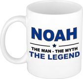Bellatio Decorations naam cadeau mok - Noah - man myth legend - koffiemok - 300 ml - collega - vaderdag