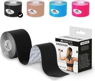 Mobiclinic - Kinesiotape - Model Mobitape - Neuromusculaire Kleefzwachtel - Spierpijnbestrijding - Elastisch - Waterdicht - Kinesiologie Bandage - Geschikt voor meerdere zones - Rol - 5x5 cm - Zwart