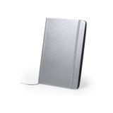 Non-branded 6x pieces luxury pocket notebooks/notepad/writing pad 21 x 15 cm silver hardcover