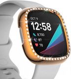 Strap-it Diamond PC Hard Case – Geschikt voor Fitbit Sense – Rosé Goud
