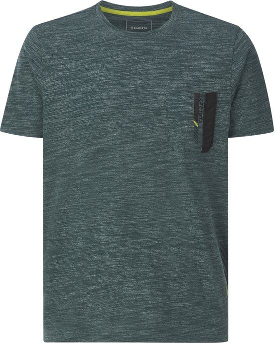 Babista heren T-shirt - 44/46 - petrol - katoen/polyester - Regular Fit