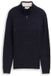 Tom Tailor - Troyer gebreide trui met mix van structuren - Maat M - navy melange multi neps