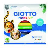 GIOTTO Zachte make-up cosmetische potloden, gemakkelijk wasbare formule, 6 verschillende kleuren, ideaal voor kinderen en feestjes