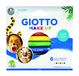 GIOTTO Zachte make-up cosmetische potloden, gemakkelijk wasbare formule, 6 verschillende kleuren, ideaal voor kinderen en feestjes