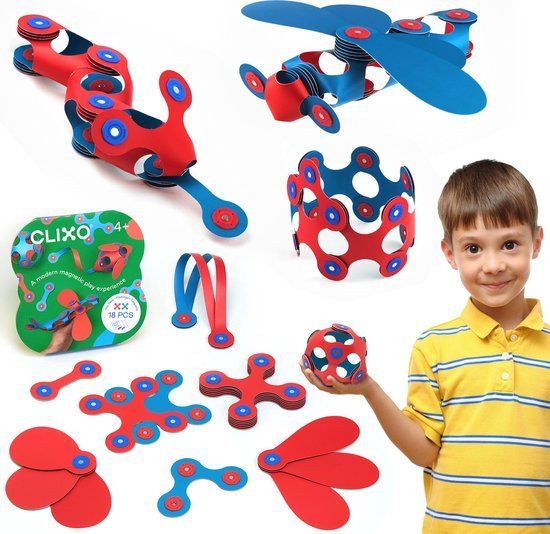 Clixo Clics Clixo Rood/ Blauw 18-delig
