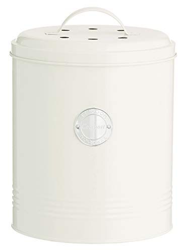 Typhoon Living Afvalemmerje - 2 Liter - Wit - Staal