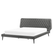 Beliani ESSONNE - Tweepersoonsbed - Grijs - Kunstleer - 180x200cm