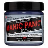 Manic Panic - Blue Steel Classic Creme Vegan Cruelty Free Blue Semi Permanent Hair Dye 118ml