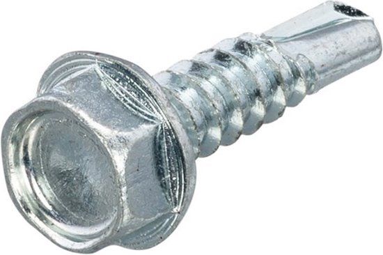 Hoenderdaal Fasteners Hoenderdaal Zelfborende Plaatschroeven - Zeskant DIN7504K - 6,3 x 32mm SW 10 - Verzinkt (200 stuks)