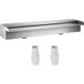 VEVOR Fontaine de piscine, étang argent en acier inoxydable 304 cascade bassin extérieur 60 x 11,5 x 8 cm avec 2 conduits d'eau