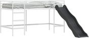 vidaXL Lit mezzanine pour enfant avec toboggan Blanc uni et anthracite
