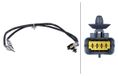 HELLA Capteur de température des gaz d'échappement, filetage, 4 broches, adapté pour CITROËN JUMPY entre autres