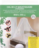 Luance tweepersoons hemelbed klamboe - wit - 60 x 250 cm - muggen/insecten net - mesh